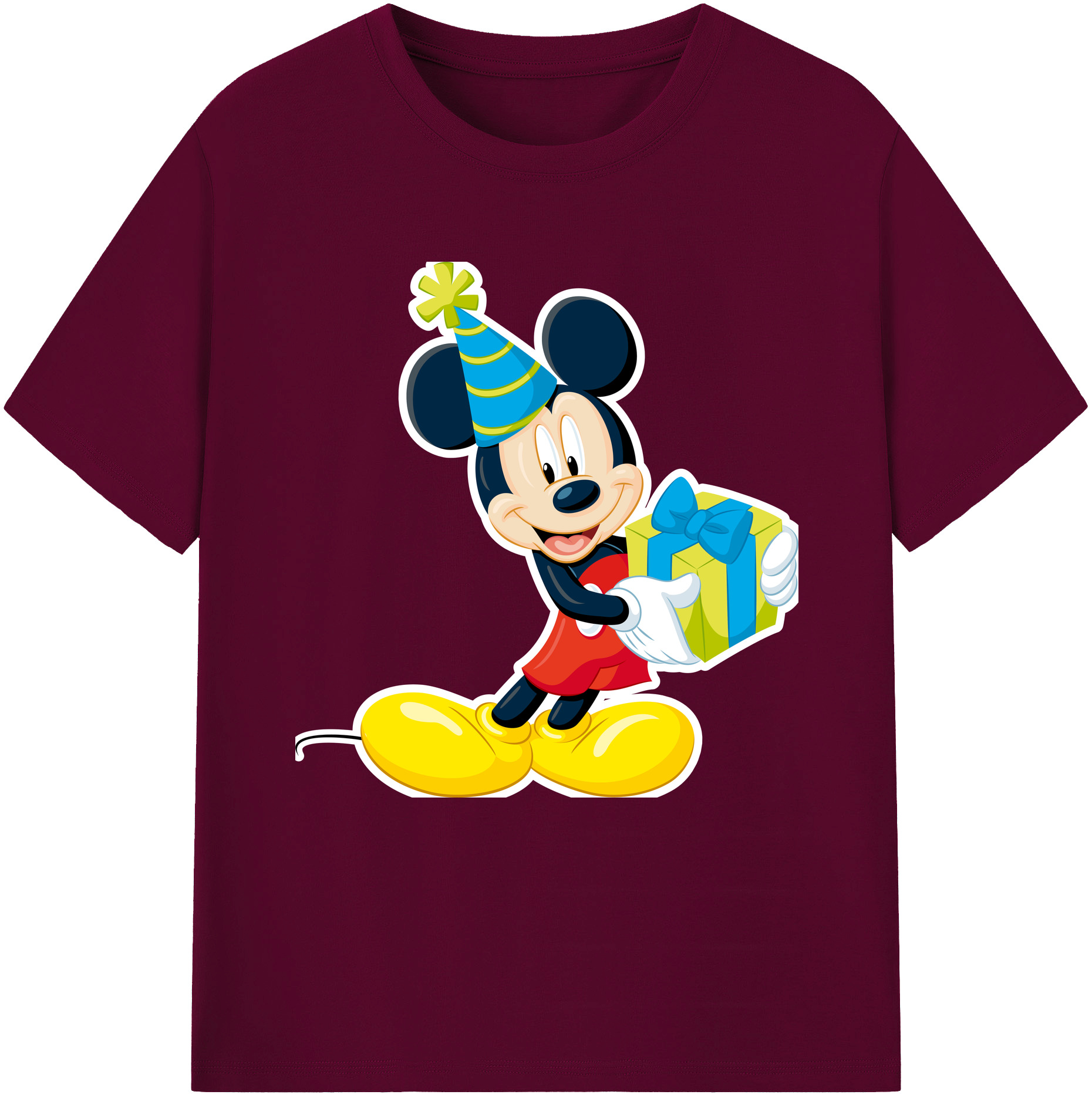 （画像用） ミッキーマウス Mickey Mouse レディースカジュアルプリントTシャツ（綿100％）